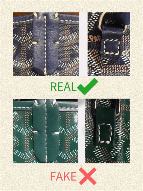 goyard belt replica vs real|how to identify a fake Goyard.